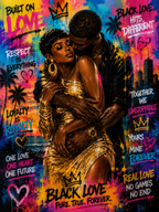 Black Love Wall Art