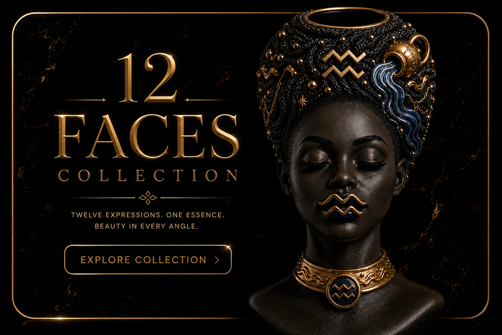 12 Faces Zodiac Statue Vase