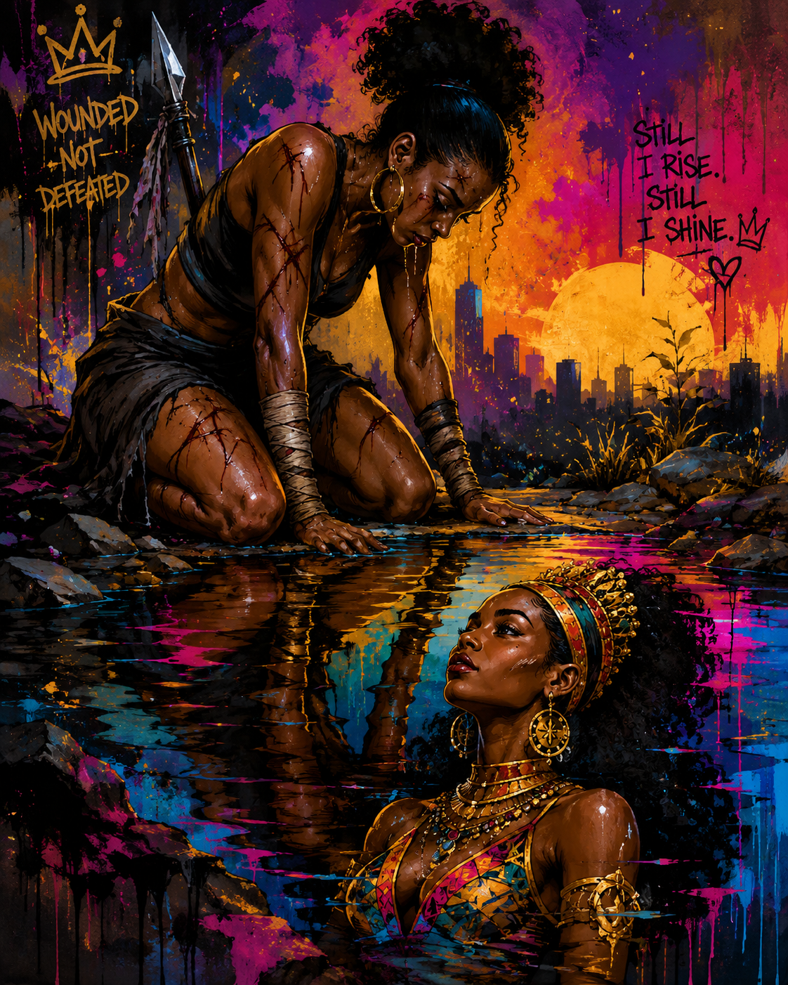 Wounded But Not Defeated Art Print 13x19